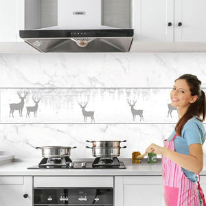 Kitchen Stickers Oil-proof Waterproof Vinyl Self-Adhesive Stove Cabinet Foil Marble Wallpaper DIY Bathroom Wall Sticker Decor