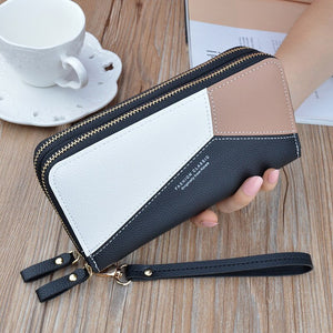 Leather Wallets Women Long Zipper