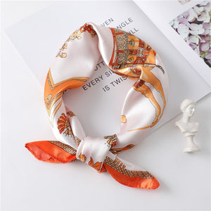 Women Square Silk Scarf Chiffon Satin Lady Hair Neck Foulard  Scarves Shawl Wrap Female Bandana Head Kerchief Hijab Headband