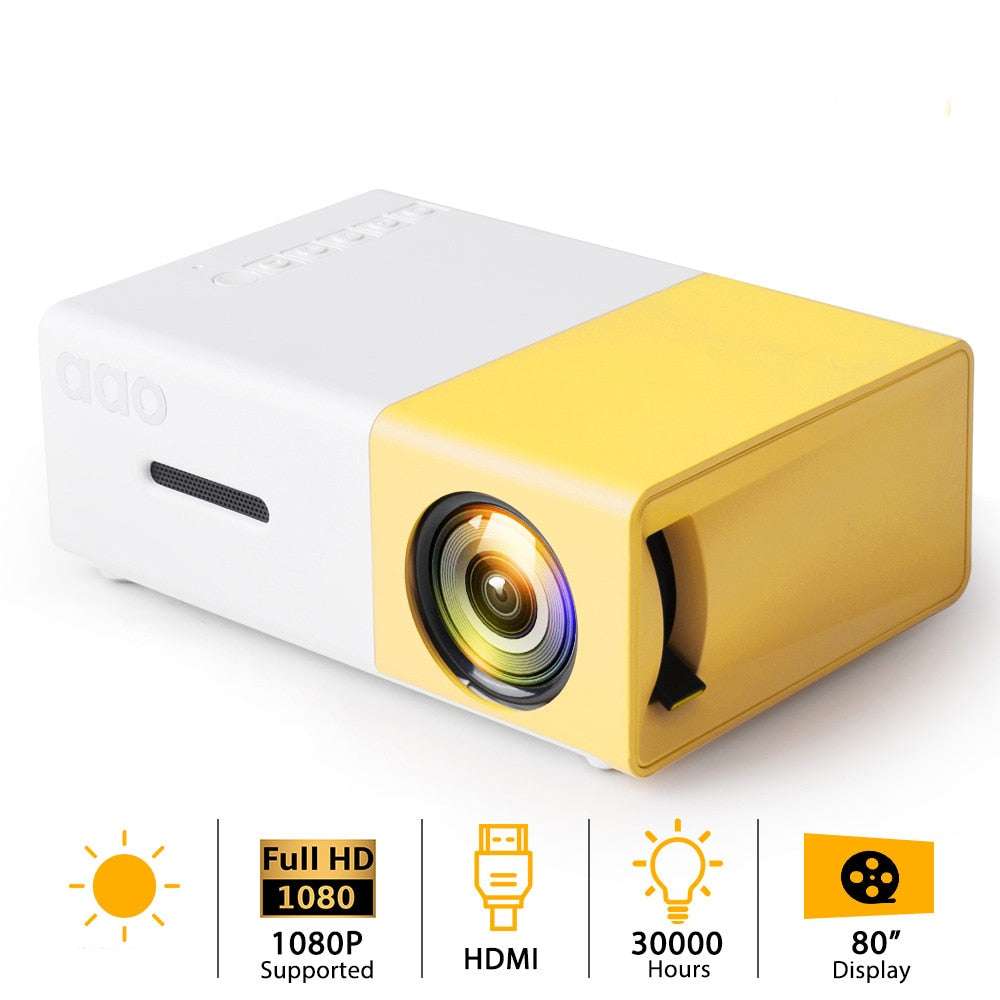 AAO YG300 Mini projecteur LED HDMI USB 3D Pico projecteur Audio YG310 lecteur multimédia à domicile LCD vidéo Proyector YG300 livraison directe