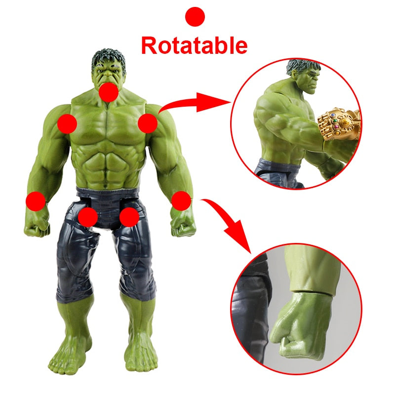 30cm Marvel Super Heroes Avengers Endgame Thanos Hulk Captain America Thor Wolverine Venom Action Figure Toys Doll for Kid Boy