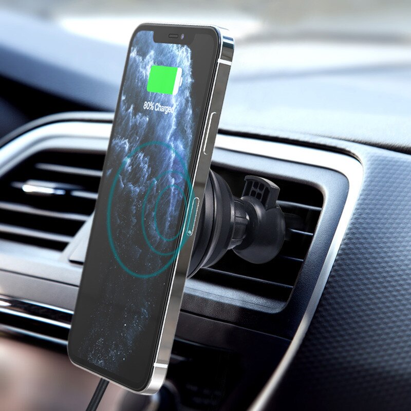 15W Magsafe Wireless Charger Magnetic Phone Car Holder Airvent Magnet Adsorbable Car Mount For iphone 12 12Pro 12ProMax 12mini