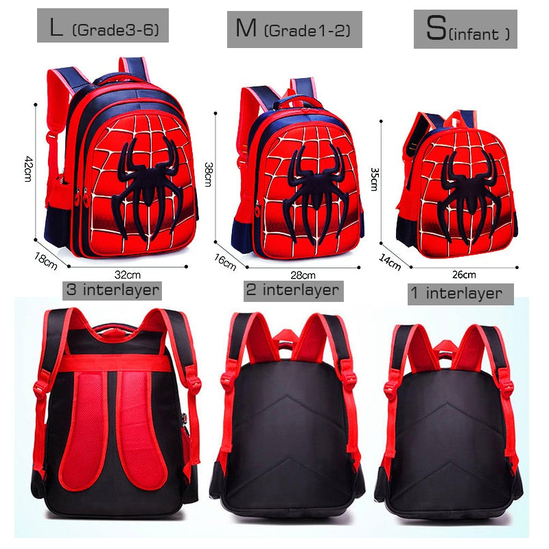 Crossten 3D spider design Waterproof Children's backpack boys girls Primary school Kindergarten Infantil Kids backpack Mochila