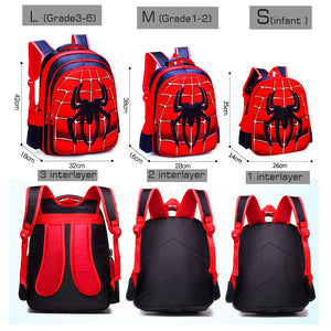 Crossten 3D spider design Waterproof Children's backpack boys girls Primary school Kindergarten Infantil Kids backpack Mochila