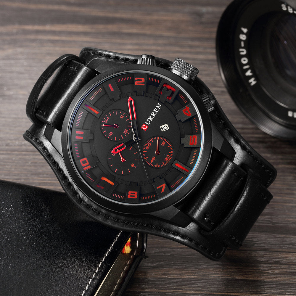 CURREN Top marque de luxe hommes montres hommes horloges Date Sport militaire horloge bracelet en cuir Quartz affaires hommes montre cadeau 8225
