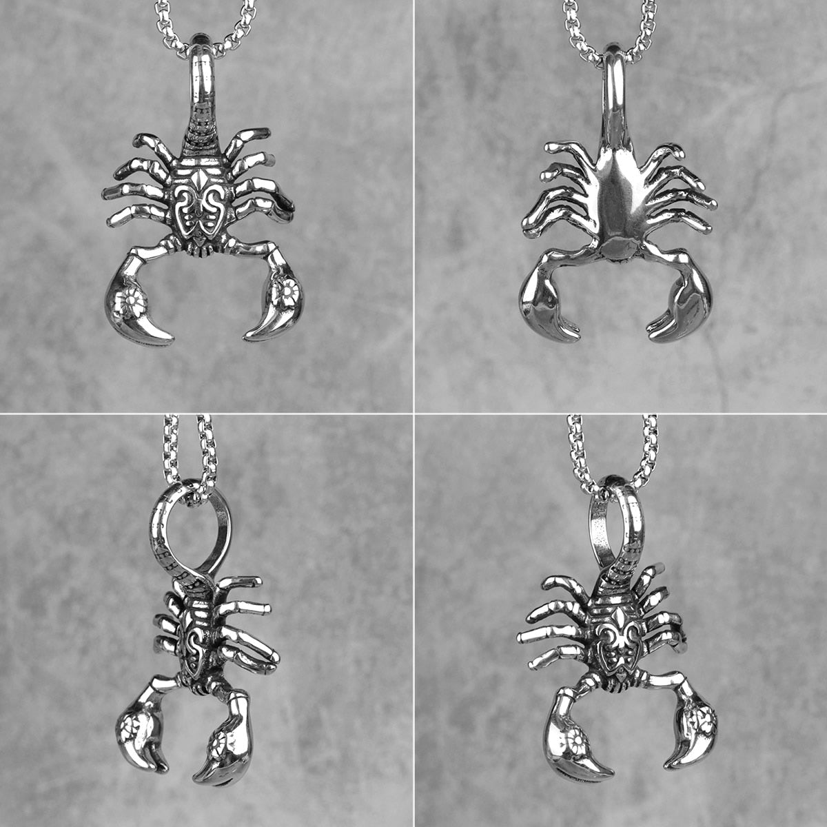 Scorpion Animal Mens Long Necklaces Pendants Chain Punk Hip Hop for Boy Male Stainless Steel Jewelry Creativity Gift Wholesale