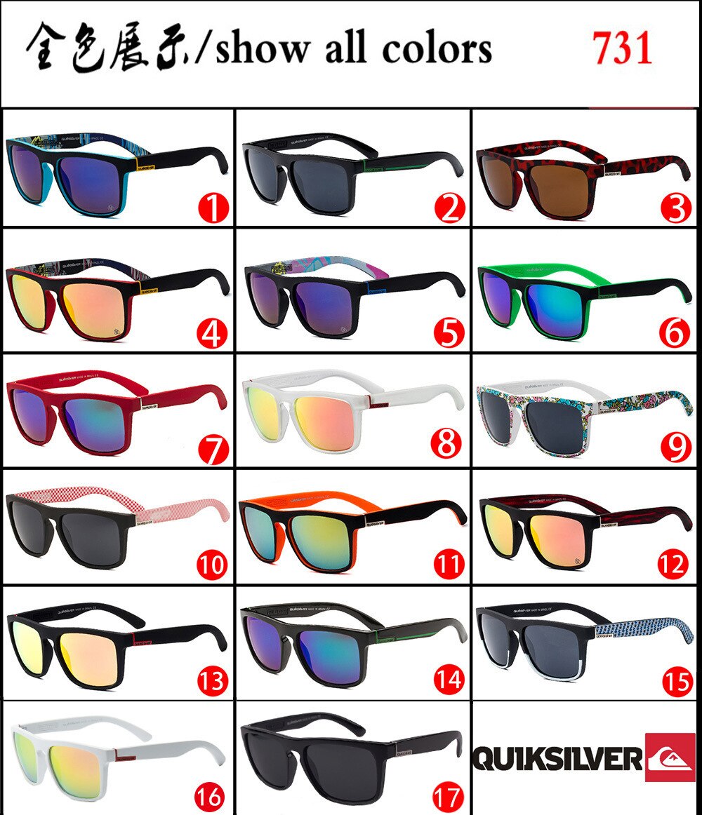 QS731 Classic Square Sunglasses Men Women Sports Outdoor Beach Fishing Sun Glasses UV400