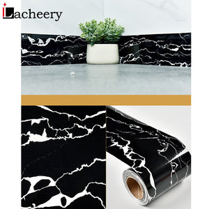 Marble Style Self-Adhesive Floor Stickers for Bathroom Skirting Corner Decals Waterproof Tiles Waistline Wallpaper Home Decor
