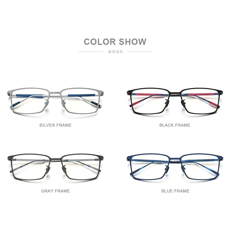 FONEX Pure Titanium Glasses Frame Men Square Eyewear 2020 New Male Classic Optical Myopia Prescription Eyeglasses Frames 8535