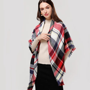 Designer 2020 knitted spring winter women scarf plaid warm cashmere scarves shawls luxury brand neck bandana pashmina lady wrap