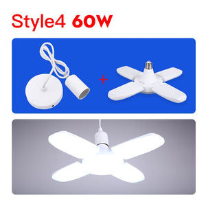 Led Bulb E27 30/45/60W Led Lamp Ceiling Fan Lampada Led Light 220V Foldable Fan Blade Angle Adjustable for Home Garage Lighting
