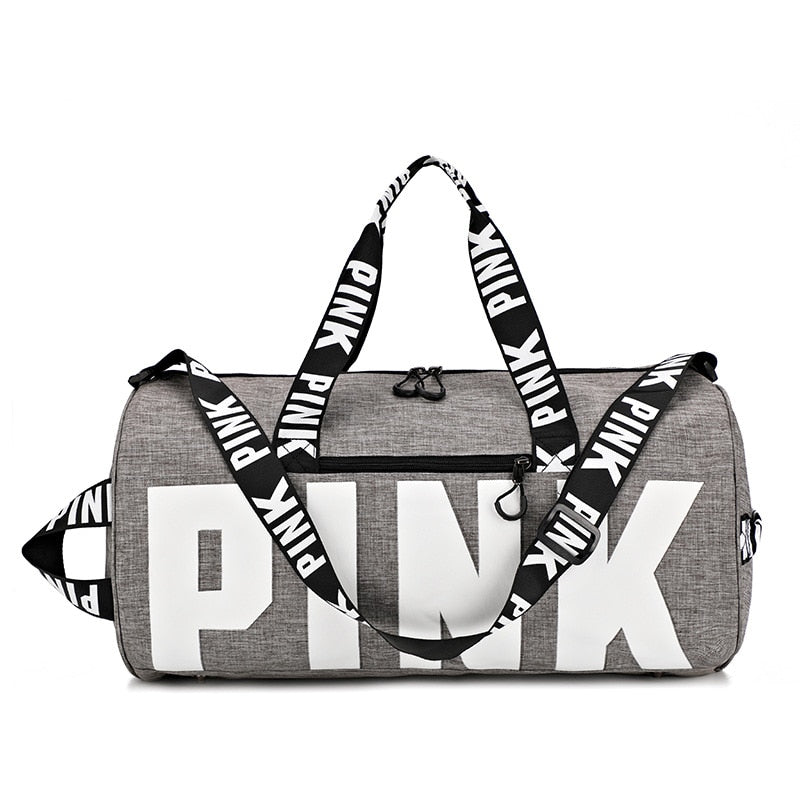 Women Pink Travel Bag Female Fitness Training Duffle Bag for Trip Large Capacity Waterproof Gym Sport Bag