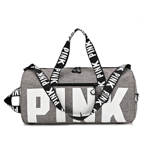 Women Pink Travel Bag Female Fitness Training Duffle Bag for Trip Large Capacity Waterproof Gym Sport Bag