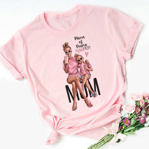 Mother's Love Female Shirt Women Blouses Super Mama Summer 2020 Funny Shein Plus Size Fashion Clothes Harajuku Pink Blouse Women