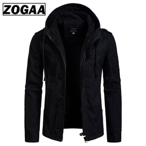 Zogaa 2020 Brand Slim Men Jacket Army Green Military Wide-waisted Coat Casual Cotton Hooded Windbreaker Jackets Overcoat Male