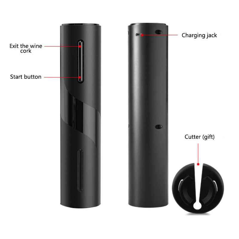 Electric Wine Bottle Opener, Rechargeable Automatic Corkscrew Gift Set, Powered Cork Remover Kit,Kitchen Tool Can Opener