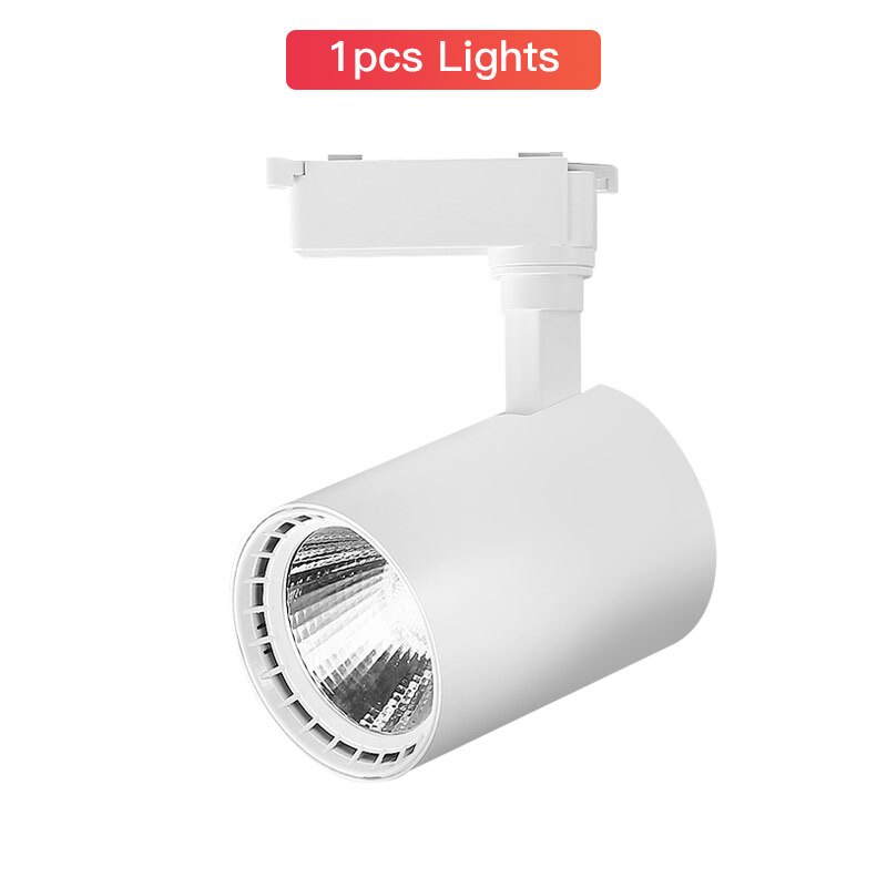 Whole Set LED Track Lights 12/20/30/40W 220V COB Track Lamp Rail Spotlights Track Lighting Fixture Spot Lights for Home Store