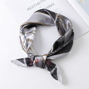 Women Square Silk Scarf Chiffon Satin Lady Hair Neck Foulard  Scarves Shawl Wrap Female Bandana Head Kerchief Hijab Headband