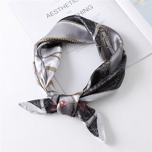 Women Square Silk Scarf Chiffon Satin Lady Hair Neck Foulard  Scarves Shawl Wrap Female Bandana Head Kerchief Hijab Headband