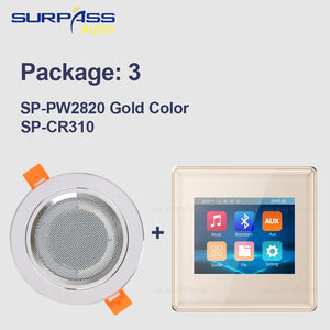 Surpass Audio Background Music In Wall Amplifiers TF/AUX IN Music Player, Bluetooth Digital Stereo Amplifier With Roof Speakers