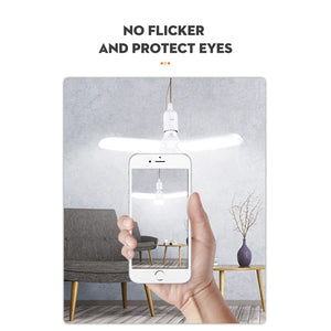 Led Bulb E27 30/45/60W Led Lamp Ceiling Fan Lampada Led Light 220V Foldable Fan Blade Angle Adjustable for Home Garage Lighting