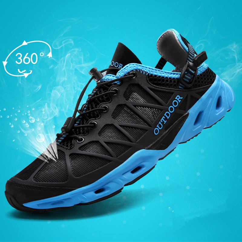 Men Hiking Shoes Women Trekking Outdoor Sport Shoes Non Slip Tactical Climbing Shoes Water Upstream Ladies Sneakers Quick Drying