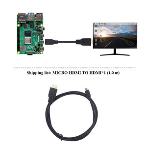 Raspberry Pi 4B Micro HDMI to HDMI Video Cable Support 4K HDMI Adapter Cord for Tablet HDTV Android Phone Raspberry Pi 4B 1.0M