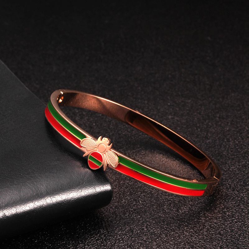 Luxury Mesh Stainless Steel Charm Bangle & Bracelet Women Female Jewelry Trendy Unique Bee Cuff Brand Bangles Pulsera