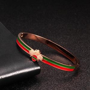 Luxury Mesh Stainless Steel Charm Bangle & Bracelet Women Female Jewelry Trendy Unique Bee Cuff Brand Bangles Pulsera
