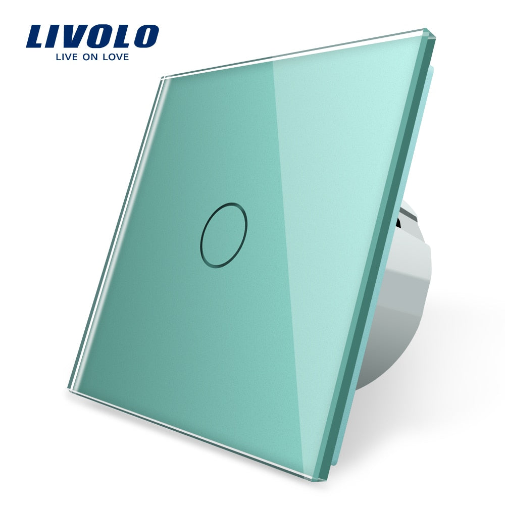 LIVOLO - Interrupteur tactile commutateur de lumière avec affichage LED, 1 Gang, 1 voie