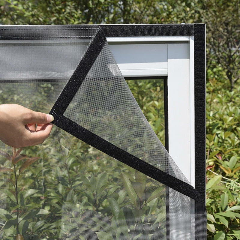 Inset Window Screen Mesh, Air Tulle Adjustable Summer Invisible Anti-Mosquito net Fiberglass Removable Washable Customize Screen