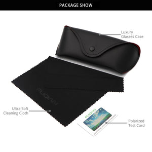FUQIAN Hot Sale Polarized Sunglasses Men Women Classic Square Plastic Driving Sun Glasses Male Fashion Black Shades UV400
