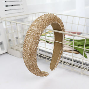CN Baroque Full Crystal Hair Bands For Women Luxury Padded Diamond Headband Hair Hoop Christmas Gifts Christmas Hair Accessories