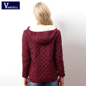Vangull Women Hooded Jacket Casual Basic Warm Velvet Lamb Parka Coat 2020 Autumn Winter New Solid Light Soft Famale Outerwear