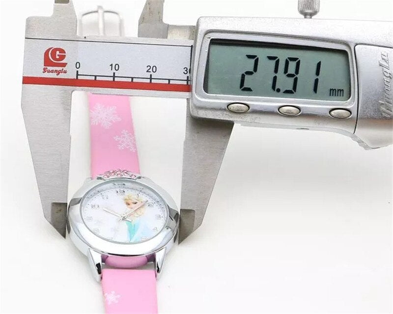 Disney Frozen 2 Princess Pattern Children toy Luminous watch Crystal Cartoon Leather Quartz Wristwatch for Girls Kids Toy Gift