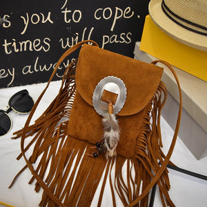 Vintage PU Leather Handbags Women Casual Crossbody Bag Female Feather Designer Messenger Soulder Bags Small Envelope Pouch Purse