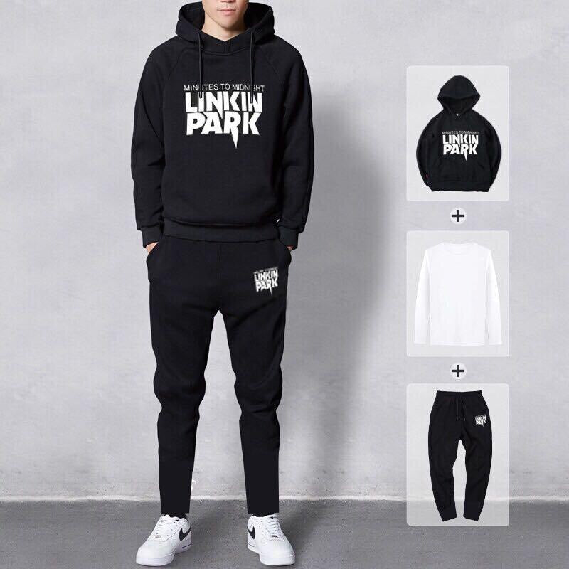 Sets Tracksuit Men Autumn Winter Hooded Sweatshirt Drawstring Outfit Sportswear 2020 Male Suit Pullover 4 Piece Set Casual