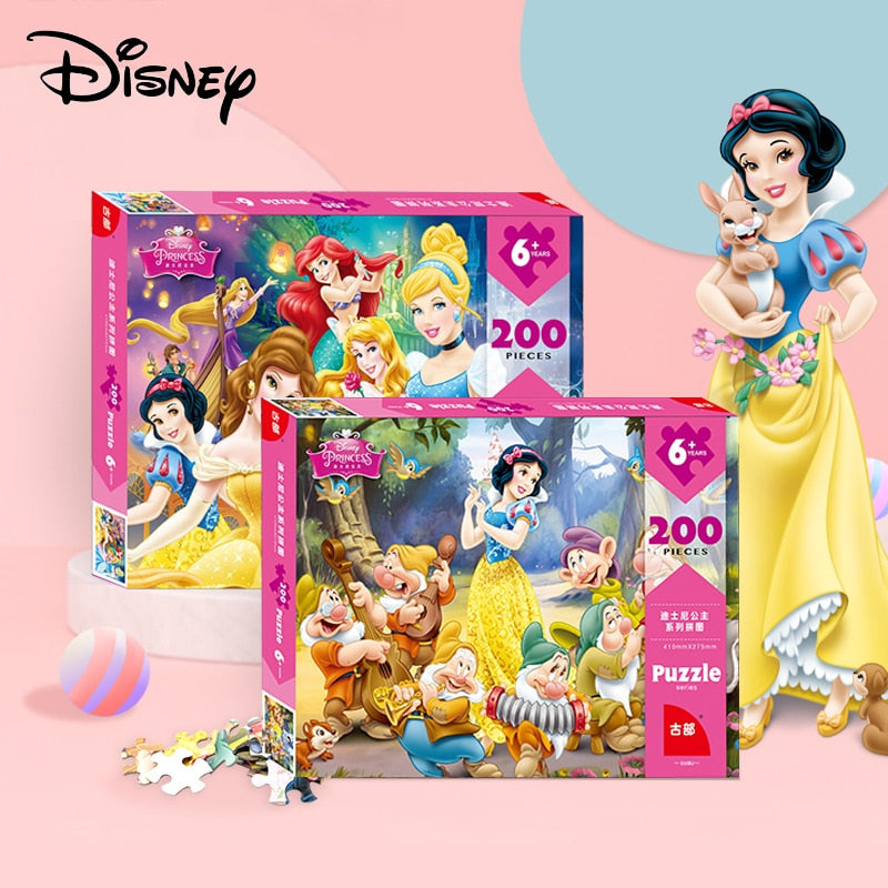 Disney Puzzle 200 Pieces Frozen / Snow White 200 Pieces / Children Puzzle Educational Toys 3D Paper Puzzles Children Toys Adult