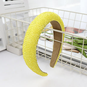 CN Baroque Full Crystal Hair Bands For Women Luxury Padded Diamond Headband Hair Hoop Christmas Gifts Christmas Hair Accessories