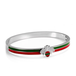 Luxury Mesh Stainless Steel Charm Bangle & Bracelet Women Female Jewelry Trendy Unique Bee Cuff Brand Bangles Pulsera