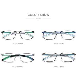 FONEX Pure Titanium Glasses Frame Men Square Myopia Optical Prescription Eyeglass Frame Man 2020 Antiskid Silicone Eyewear 8521