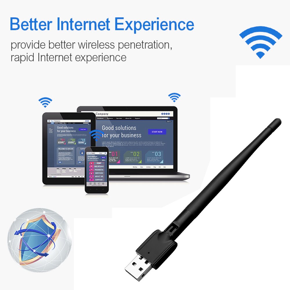 MT-7601 gratuit USB WiFi adaptateur sans fil antenne LAN adaptateur carte réseau pour décodeur TV USB Wi-fi Adpater
