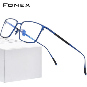 FONEX Pure Titanium Glasses Frame Men Square Eyewear 2020 New Male Classic Optical Myopia Prescription Eyeglasses Frames 8535