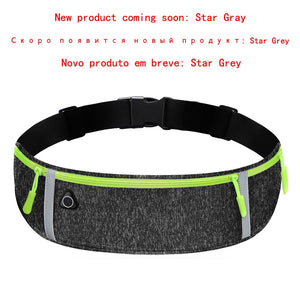 Reflective Unisex Running Belt Bag Sport Waist Band Bag Pack Travel Jogging Waist Pack Gym Fitness Bag for 6.5 Inch Phone Holder