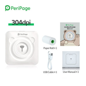 PeriPage Portable Thermal Bluetooth Printer 304dpi Thermal Picture Photo label Mini Printer for Android IOS Mobile Phone