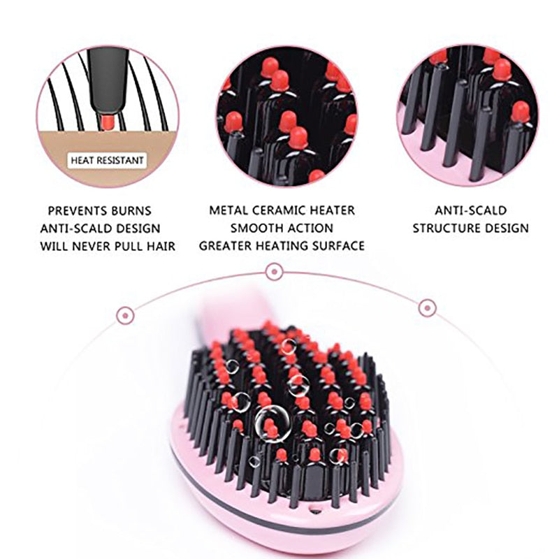 Hair Straightener Comb Hair Care Auto Massager Simply Fast Hair Straightening Irons Electric Hair Straightener Brush Styling