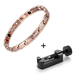 RainSo Stainless Steel Fashion Gold Magnetic Women Bracelets Health Elements Bio Energy Therapy Jewelry Friendship Gift 2020