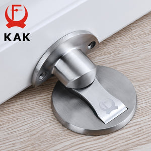 KAK-bouchon de porte en acier inoxydable 304 |, supports de porte cachés, attraper le sol, matériel de meuble de porte sans clou