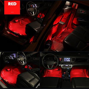 48 LED Car Footwell Light Ambient Lamp With USB App Remote Box Control Multiple Modes Automotive Interior Decorative Lights