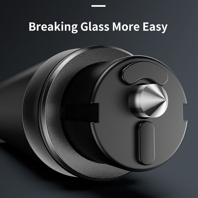 Baseus Mini Car Window Glass Breaker Seat Belt Cutter Safety Hammer Life-Saving Escape Hammer Cutting Knife Interior Accessories